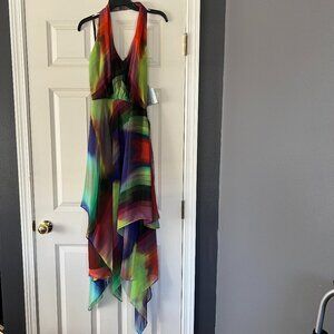 Suzi Chin for Maggy Boutique Rainbow Halter Dress